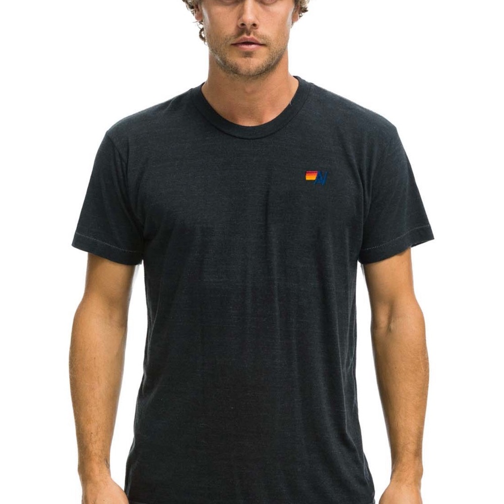 NEW Aviator Nation Basic Crew Tee-  Charcoal (L)